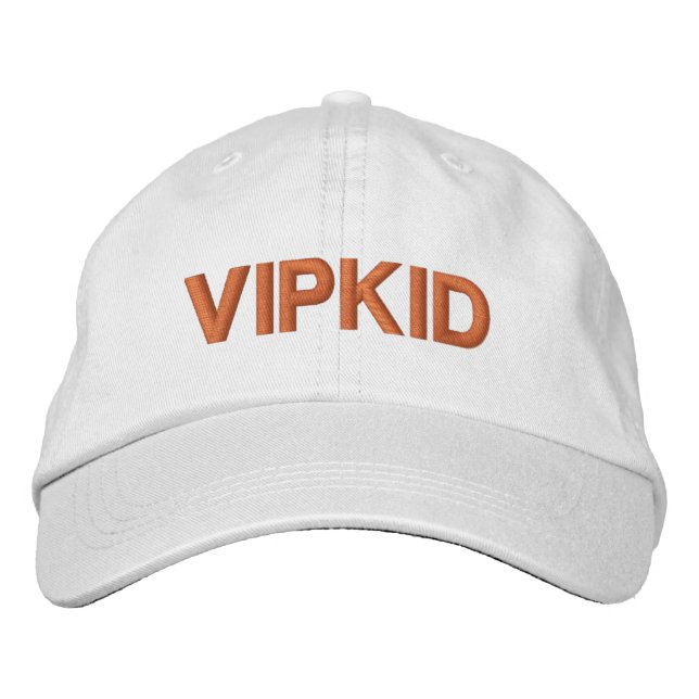Brodée Casquette de VIPKID (blanc) (Devant)