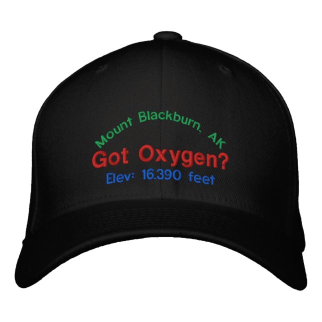 Brodée Casquette d'élévation du mont Blackburn Alaska (Devant)