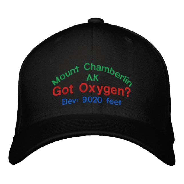 Brodée Casquette d'élévation du mont Chamberlin Alaska (Devant)