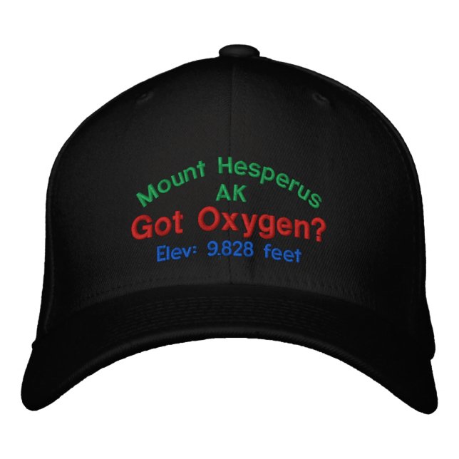 Brodée Casquette d'élévation du mont Hesperus Alaska (Devant)