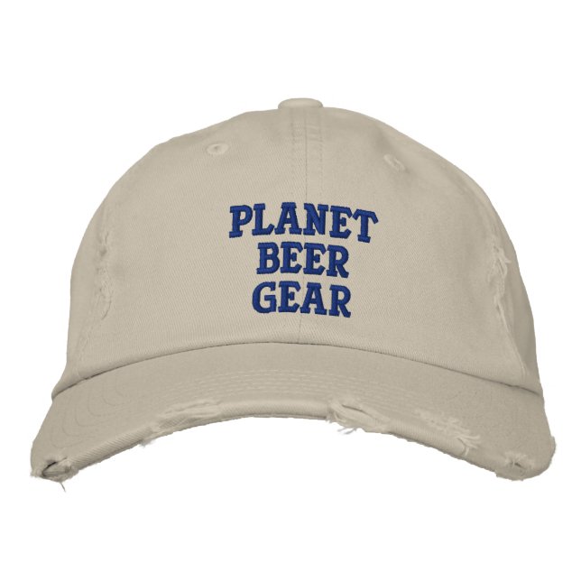 Brodée Casquette d'engrenage de bière Planet (Devant)