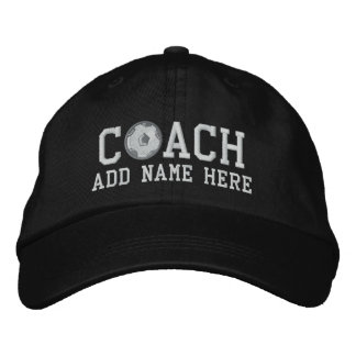 Brodée Casquette d'entraîneur de football personnalisé