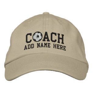 Brodée Casquette d'entraîneur de football personnalisé