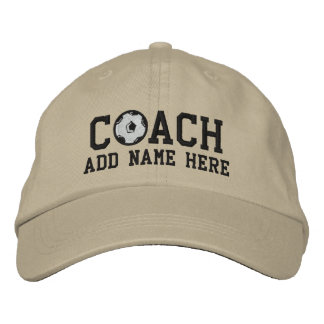 Brodée Casquette d'entraîneur de football personnalisé