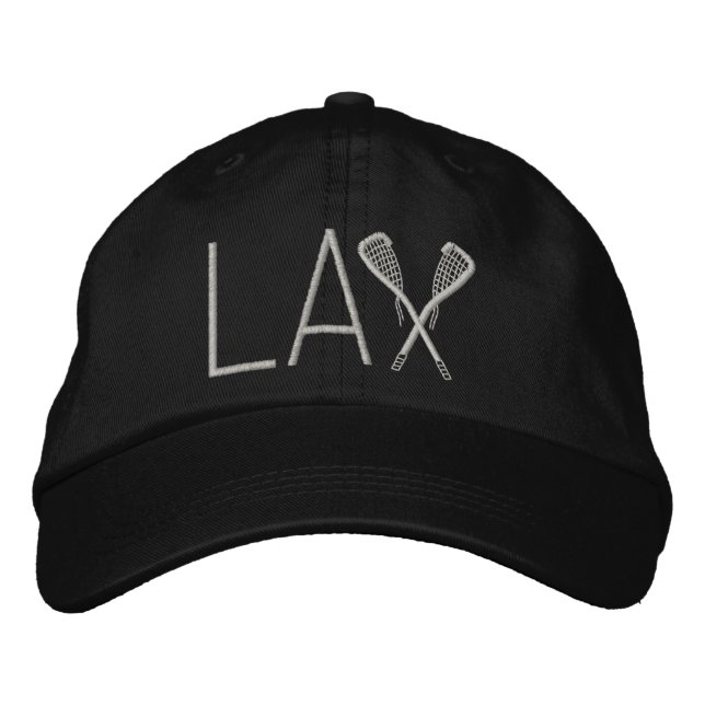 Brodée Casquette des bâtonnets de crosse brodés Lacrosse  (Devant)