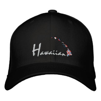 Brodée Casquette des îles Hawaii Noir