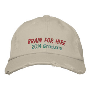 Brodée Casquette diplômé par SRF - Cerveau à l'embauche !