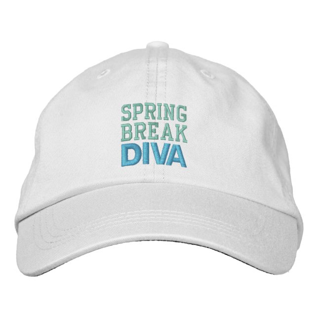 Brodée Casquette DIVA DU PRINTEMPS BREAK (Devant)