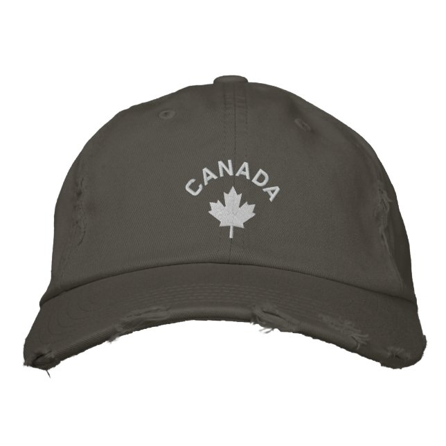 Brodée Casquette du Canada - Casquette de la feuille d'ér (Devant)