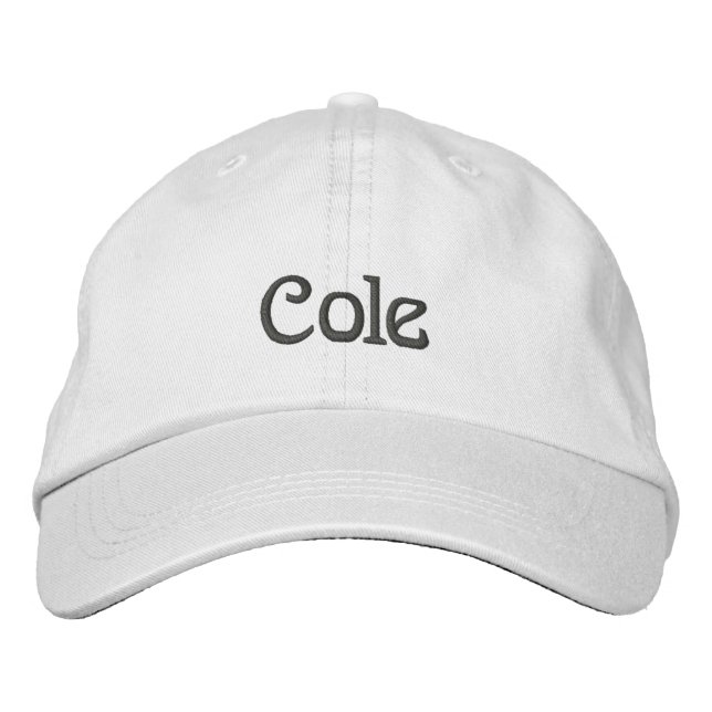 Brodée CASQUETTE du concepteur de noms COLE (Devant)