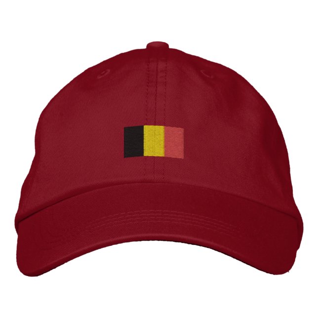 Brodée Casquette du drapeau belge - Casquette du drapeau  (Devant)