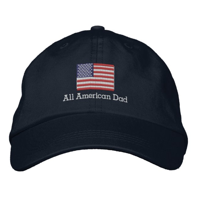 Brodée Casquette du drapeau papa américain (Devant)