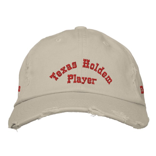 Brodée Casquette du joueur de poker intime (Devant)