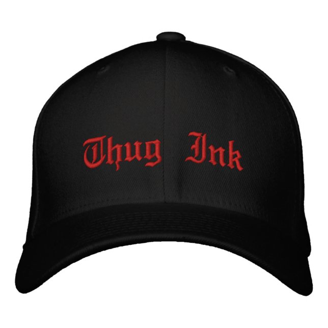 Brodée Casquette du logo de l'encre Thug (Devant)