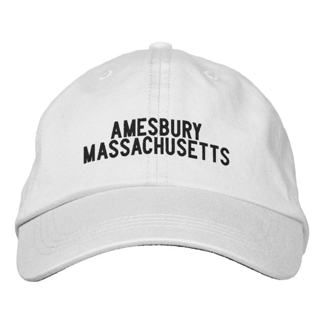 Brodée Casquette du Massachusetts d'Amesbury (Devant)