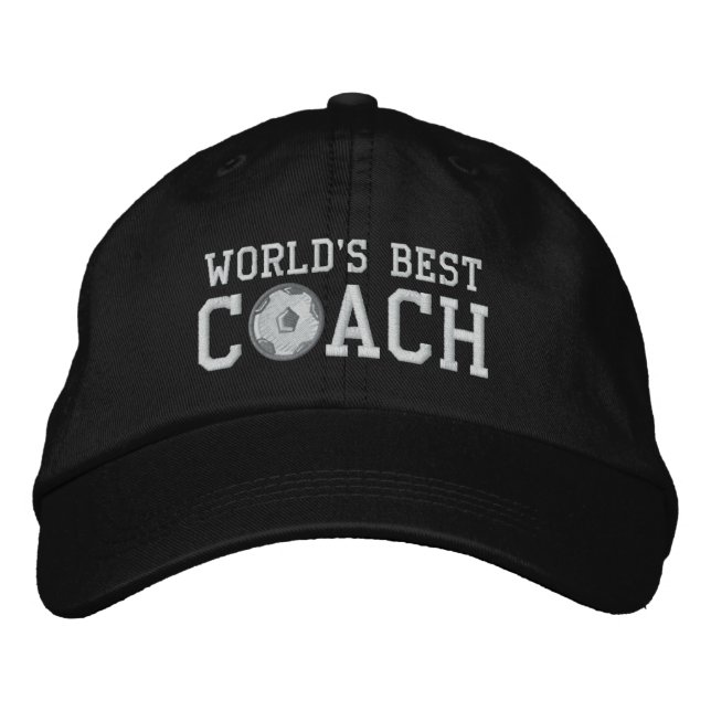 Brodée Casquette du meilleur entraîneur de football du mo (Devant)