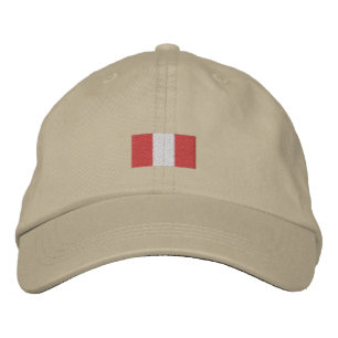 Brodée Casquette du Pérou - Drapeau du Pérou