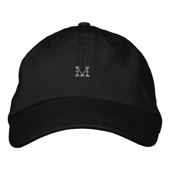 Brodée Casquette Eclipse Black M Alphabet de style urbain (Devant)