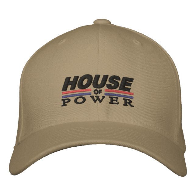 Brodée Casquette Flexfit du logo de la maison d'alimentat (Devant)