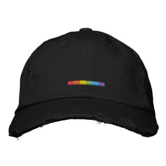 Brodée casquette gay pride brodé