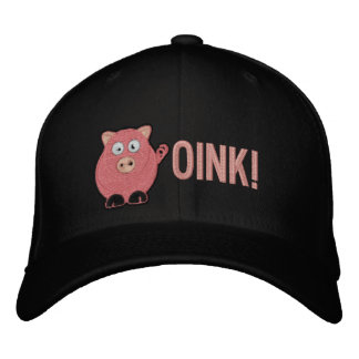 Brodée Casquette groin brodé cochon
