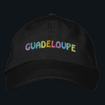 BRODÉE CASQUETTE GUADELOUPE<br><div class="desc">CASQUETTE de baseball GUADELOUPE (ajustable)</div>