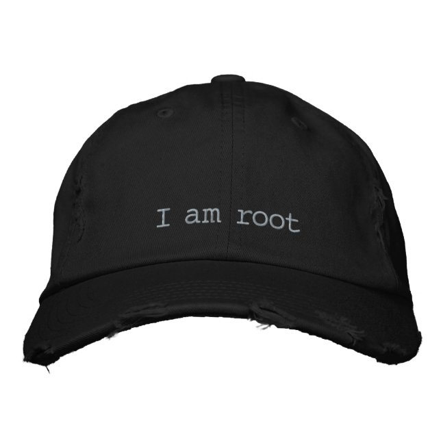 Brodée casquette 'I am root' (Devant)