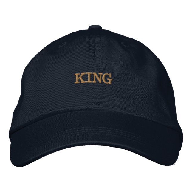 Brodée Casquette imprimée KING - Polyvalente et classique (Devant)