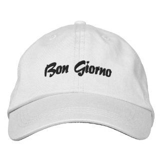 Brodée Casquette italien de baseball Bon Giorno