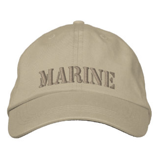 Brodée Casquette kaki brodé avec MARINE