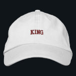 Brodée Casquette kaki intemporel mignon Casquette de brod<br><div class="desc">Le texte brodé "King" ajoute une touche audacieuse à ce casquette en coton blanc. Avec une sangle réglable pour un ajustement parfait,  c'est une excellente façon de présenter votre style avec un flair royal.</div>