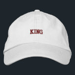 Brodée Casquette kaki intemporel mignon Casquette de brod<br><div class="desc">Le texte brodé "King" ajoute une touche audacieuse à ce casquette en coton blanc. Avec une sangle réglable pour un ajustement parfait,  c'est une excellente façon de présenter votre style avec un flair royal.</div>