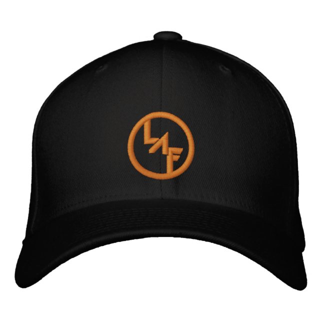 Brodée Casquette LAF noir et orange (Devant)