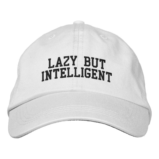 Brodée CASQUETTE LAZY MAIS INTELLIGENT par LBI APPAREL (Devant)