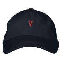 Casquette maritime bleu marine V initiale réglable