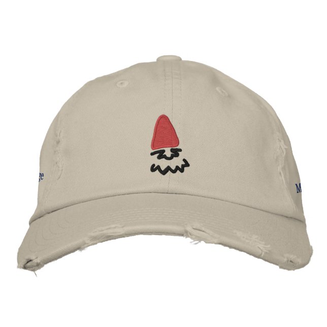 Brodée Casquette micrognome (lumière) (Devant)