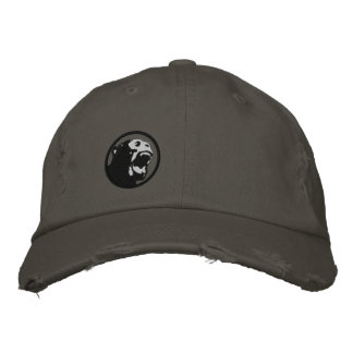 Brodée Casquette Monkee en colère - Noir/gris foncé