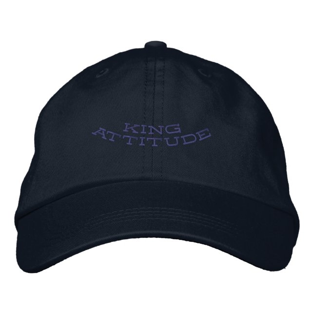 Brodée Casquette Navy Ajustable Royal Élégant Attitude Ro (Devant)