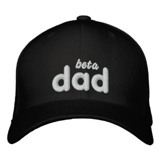 Brodée Casquette noir Beta Papa avec étiquette arrière