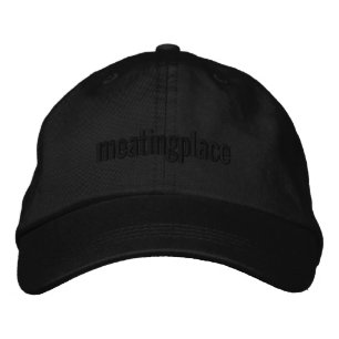 Brodée casquette Noir-sur-noir de logo de Meatingplace