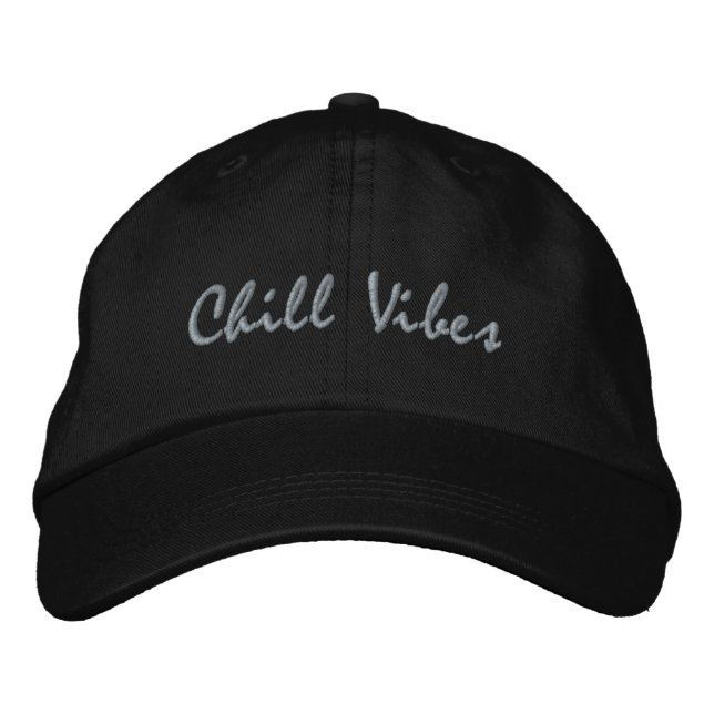 Brodée Casquette noire Chill Vibes (Devant)