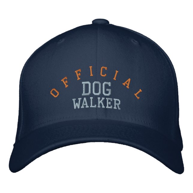 Brodée Casquette officiel de la marcheuse de chiens (Devant)