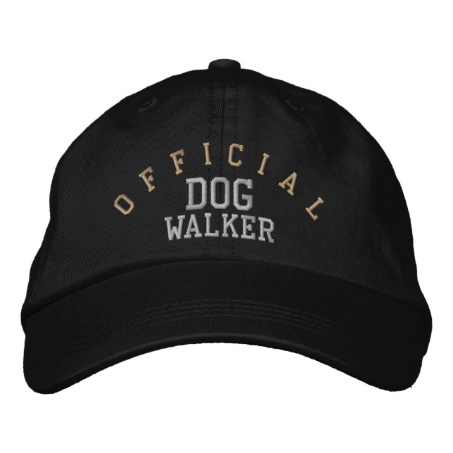 Brodée Casquette officiel de la marcheuse de chiens (Devant)