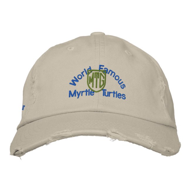 Brodée Casquette officiel de Myrtle Turtle Golf (Devant)