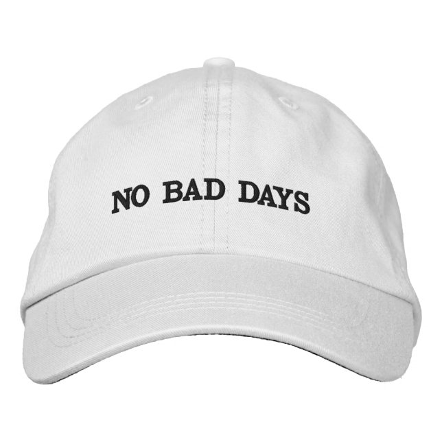 Brodée Casquette Papa Brodé « No Bad Days » – Posit Minim (Devant)