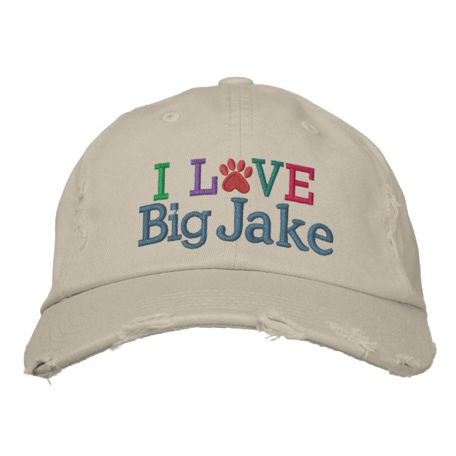 Brodée Casquette Pawprint - Love My Dog ! par SRF (Devant)