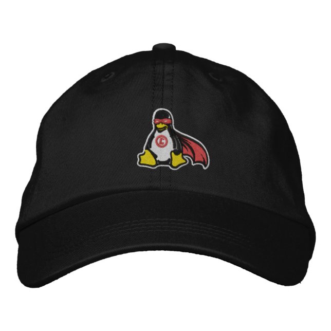 Brodée Casquette Penguin Avenger Linux (Devant)