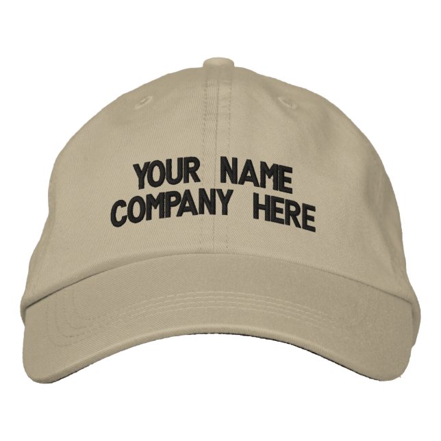 Brodée Casquette personnalisée avec texte brodé (Devant)