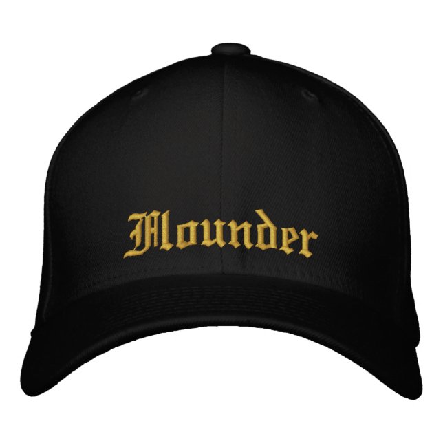 Brodée Casquette pliant noir et or (Devant)