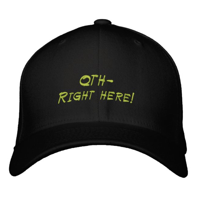 Brodée Casquette QTH de la radio amateur (Devant)